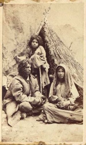 Gypsy family with two children